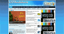 Desktop Screenshot of listandalucia.com